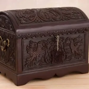 Antique Style Wooden Storage Trunk Box Aflex World