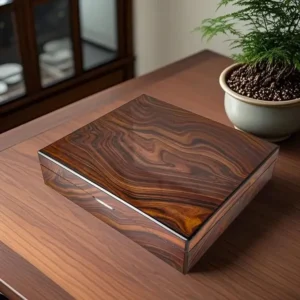 Engraved Wooden Storage Box With Lid Aflex World