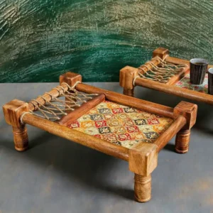 Handcrafted Wooden Serving Table Set Aflex World