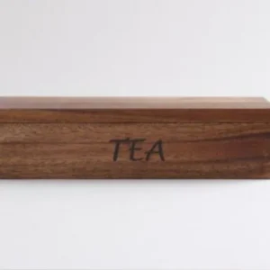 Rustic Wooden Tea Organizer Storage Box Aflex World
